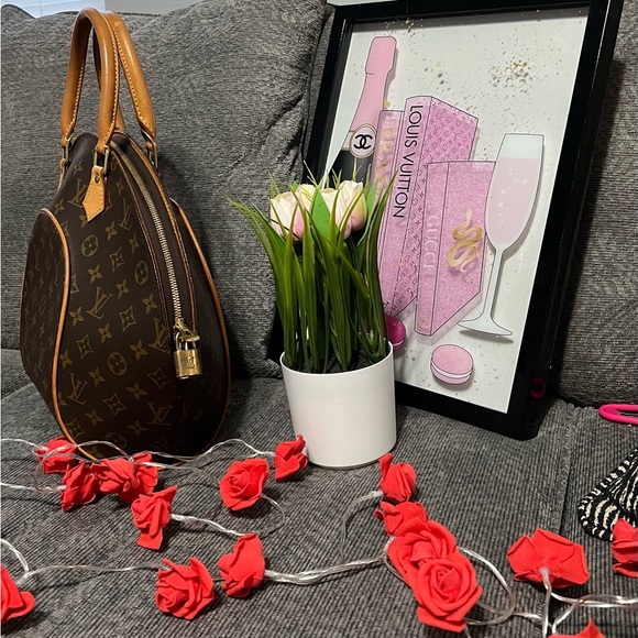 Louis Vuitton Brown and Tan Monogram Bag, Ellipse MM - Picture 3 of 11